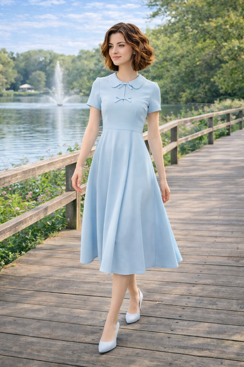 Vestido Azul BlueWave LuxeVibe